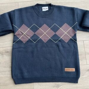 Taylor Swift Argyle Sweater Red Taylor's Version Navy Small
